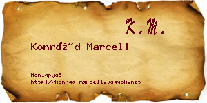 Konrád Marcell névjegykártya